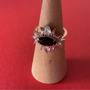 ⭐️Bomb Party RBP2662 “The Jewel of Cairo” Black Onyx CZ on RoseGold Sz8 Ring NWT